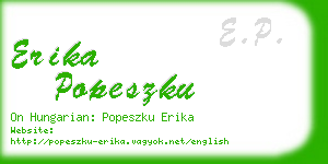 erika popeszku business card